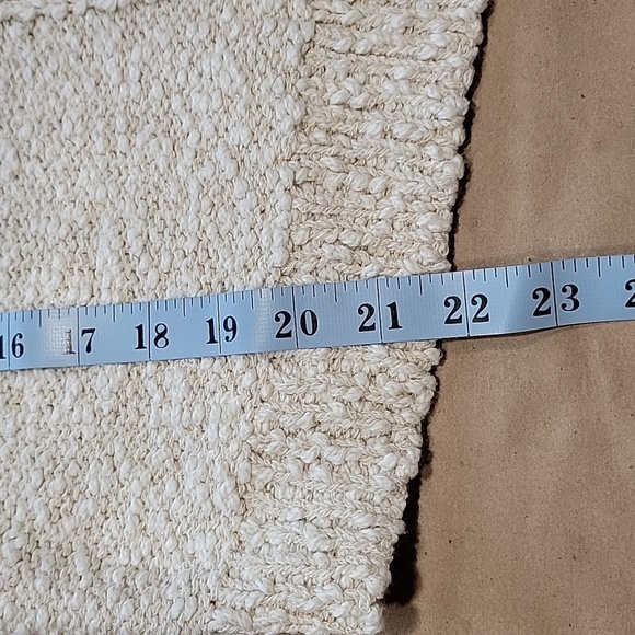 LOFT Outlet Size S Oatmeal Color Boucle, Knobby Open Cardigan, Gently Used Cond - Picture 8 of 10